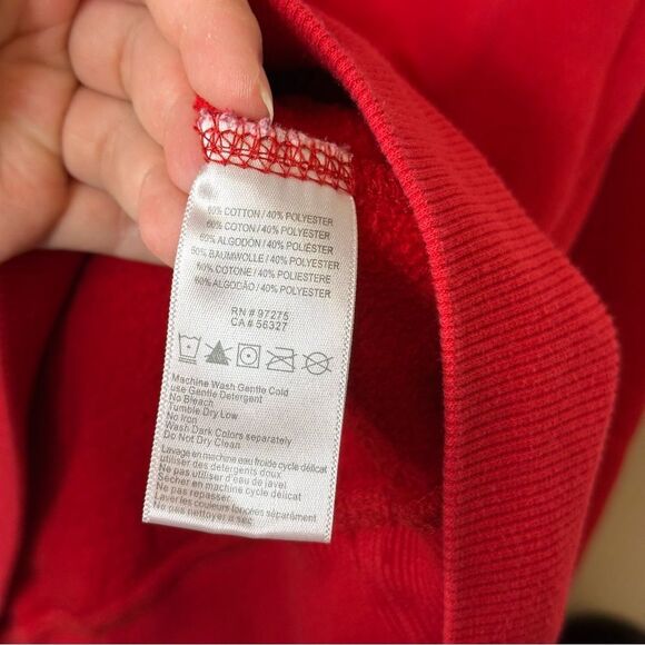 Y2K Fox Racing Red Black Logo Spellout Scoop Neck Sweatshirt Sz M Grunge Mcbling - Picture 8 of 8